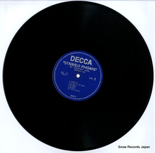 LEE, BRENDA my greatest song SDL-13