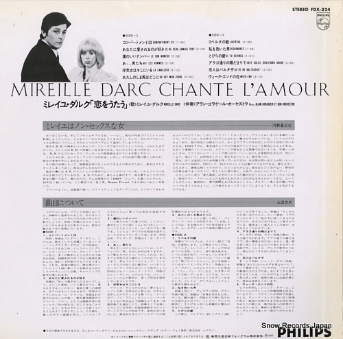 DARC, MIREILLE chante l'amour FDX-324