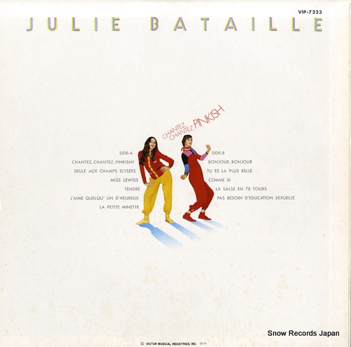 BATAILLE, JULIE chantez, chantez, pinkish VIP-7223 - back cover