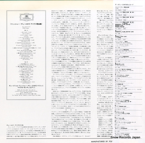 FISCHER-DIESKAU, DIETRICH ives; songs MG1026