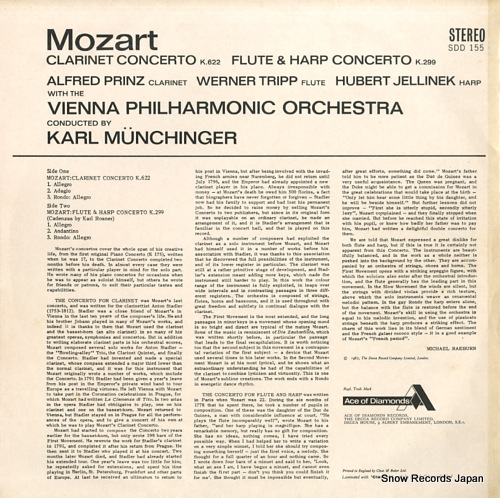 롦ߥҥ󥬡 mozart; clarinet concerto / flute & harp concerto SDD155