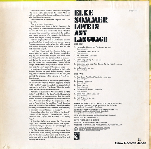 SOMMER, ELKE love in any language SE-4321