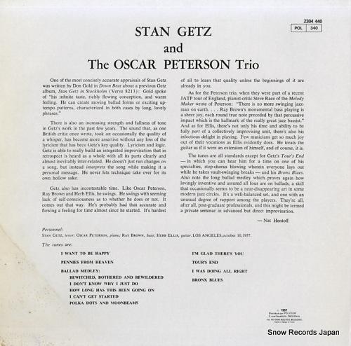 GETZ, STAN stan getz and the oscar peterson trio 2304440