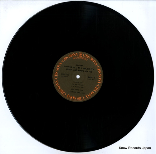 STERN, ISAAC brahms; sonata no.2 in a, op.100 / sonata in e-flat, op.120, no.2 18AC772 - disc