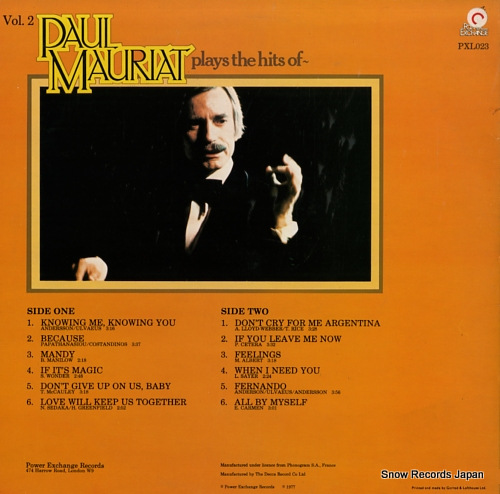 MAURIAT, PAUL paul mauriat plays the hits of PXL023