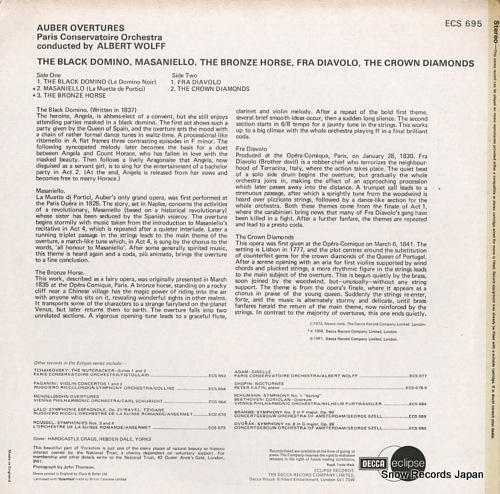 WOLFF, ALBERT auber overtures ECS695