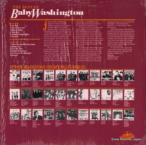 WASHINGTON, BABY the best of baby washington COL5040 - back cover