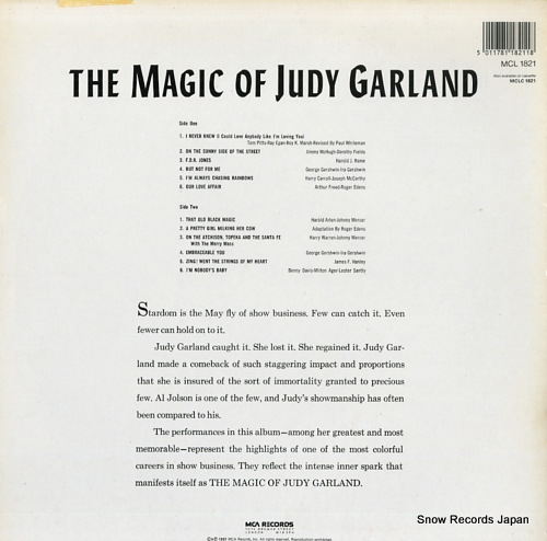GARLAND, JUDY the magic of judy garland MCL1821