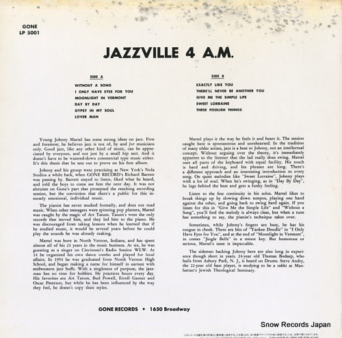 MARTEL, JOHNNY jazzville 4a.m. 20EL5039