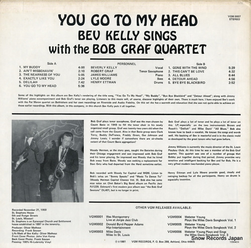 KELLY, BEV, AND BOB GRAF you go to my head VGM0007