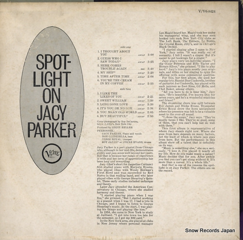 JACY PARKER spotlight on jacy parker V-8424