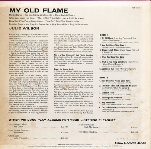 WILSON, JULIE my old flame RJL-2701