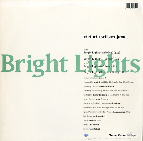 WILSON-JAMES, VICTORIA bright lights 49-73850 - back cover