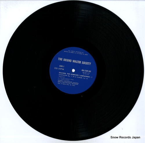 FURTWANGLER, WILHELM brahms; the complete symphonies nos.1 ~ 4 OB-7289-92-BS