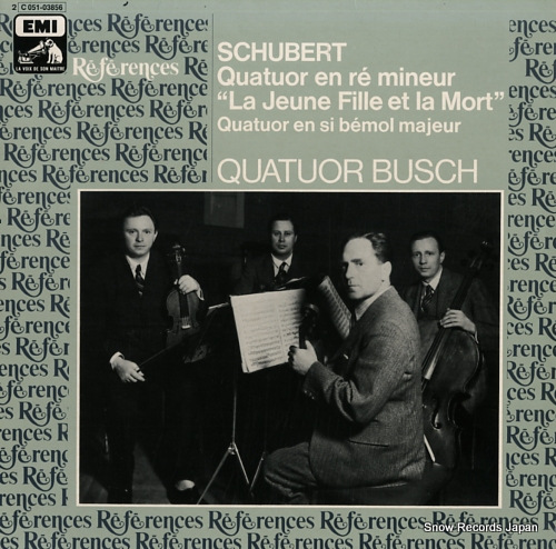 QUATUOR BUSCH schubert; quatuor en re mineur 