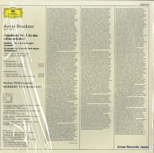 KARAJAN, HERBERT VON bruckner; symphonie nr.4 