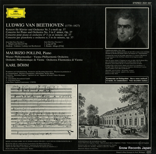 BOHM, KARL beethoven; klavierkonzert piano concerto no.3 2531057