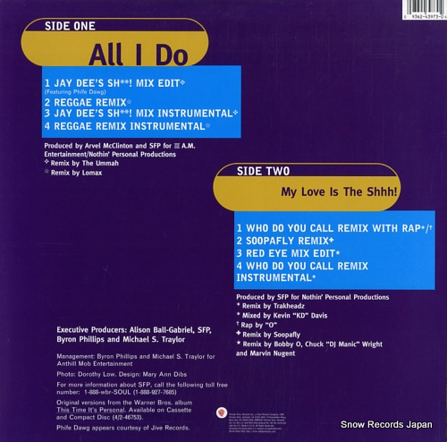 SOMETHIN' FOR THE PEOPLE all i do / my love is the shhh! 0-43973 - back cover