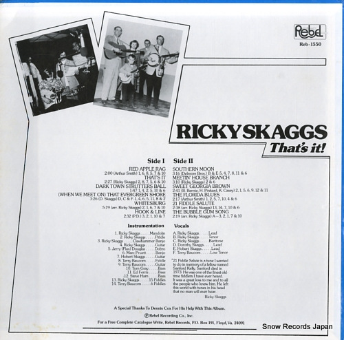 SKAGGS, RICKY that's it! SLP1550