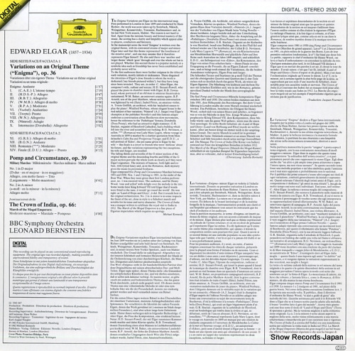 BERNSTEIN, LEONARD elgar: enigma variations 2532067