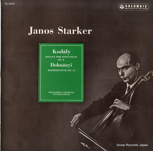 STARKER, JANOS kodaly; sonata for solo cello op.8 OL-3202