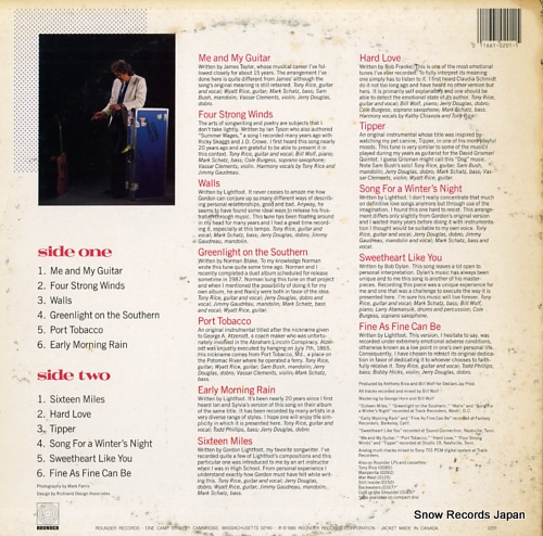RICE, TONY me & my guitar ROUNDER0201 - back cover