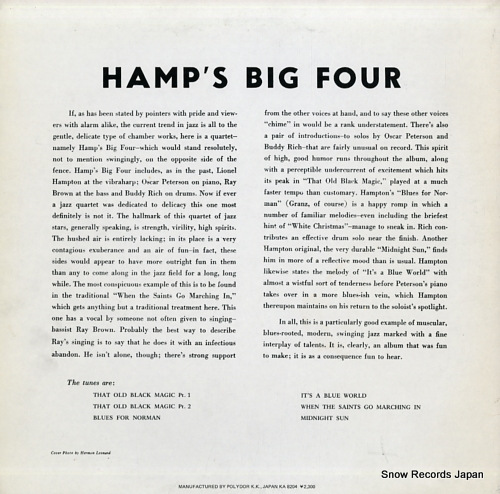 HAMPTON QUARTET, LIONEL hamp's big four 23MJ3140