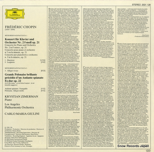 GIULINI, CARLO MARIA chopin; klavierkonzert piano concerto no.2 2531126