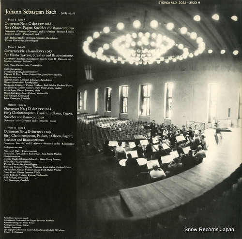 COLLEGIUM AUREUM j.s.bach; vier ouverturen ULX-3022-3023-H