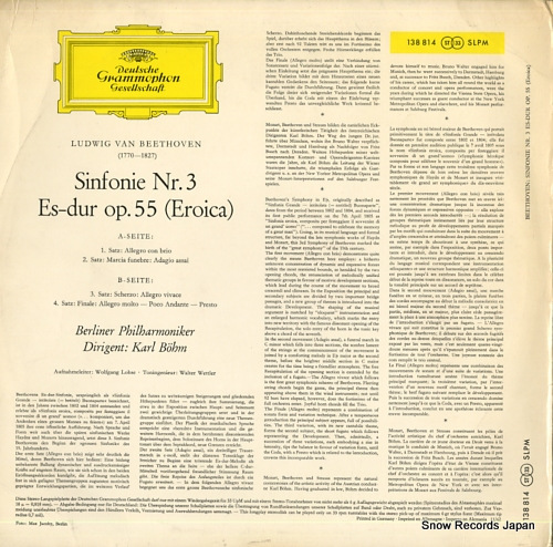 BOHM, KARL beethoven; sinfonie nr.3 es-dur op.55 138814