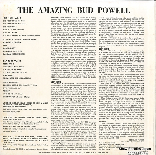 POWELL, BUD the amazing bud powell NR-8832 / BLP-1503