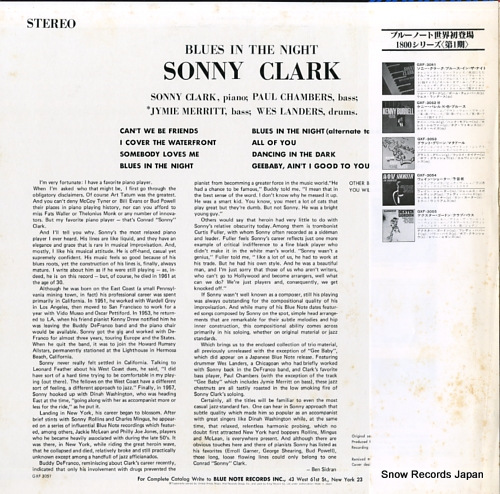 CLARK, SONNY blues in the night GXF-3051