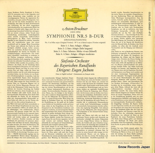JOCHUM, EUGEN bruckner; symphonie nr.5 2707020