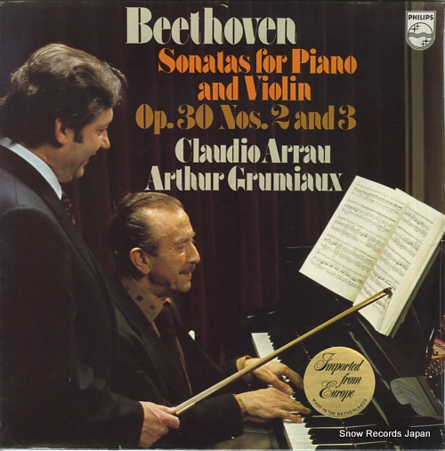 ARRAU, CLAUDIO beethoven; sonatas for piano and violin op.30 no.2 and 3 9500220