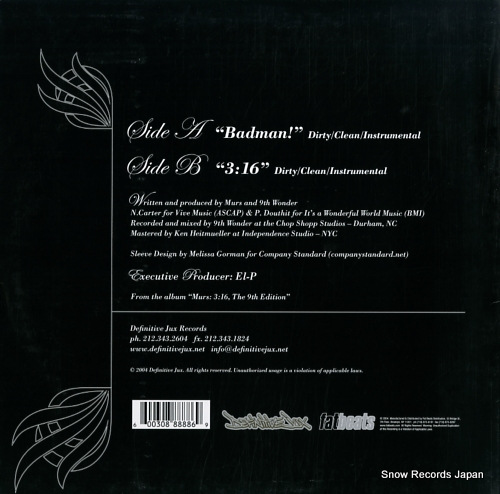 MURS badman DJX82 - back cover