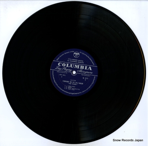KLEMPERER, OTTO haydn; symphonies no.101 in d major, 