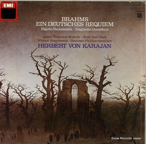 KARAJAN, HERBERT VON brahms; ein deutsches requiem 1C157-02850/51Q - front cover