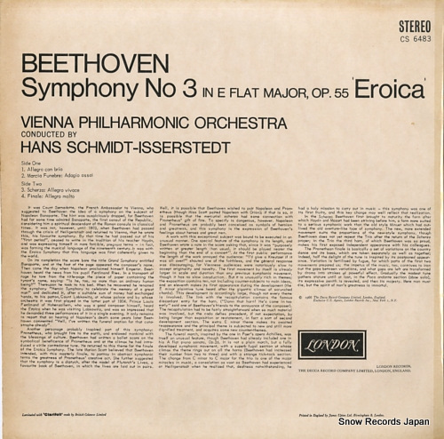 SCHMIDT-ISSERSTEDT, HANS beethoven; symphony no.3 