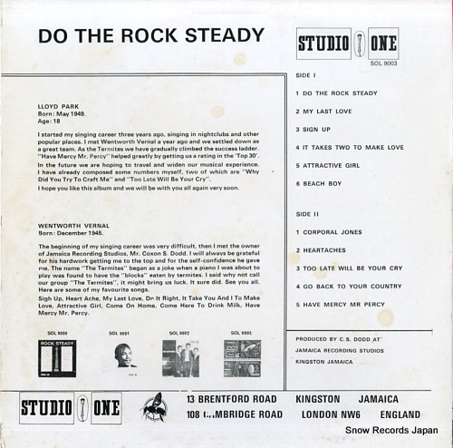 TERMITES, THE do the rock steady SOL9003