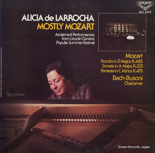 DE LARROCHA, ALICIA mostly mozart SLC2415