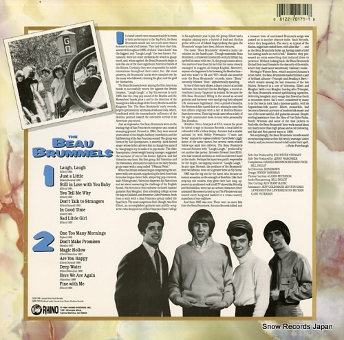 BEAU BRUMMELS, THE thr best of the beau brummels RNLP70171