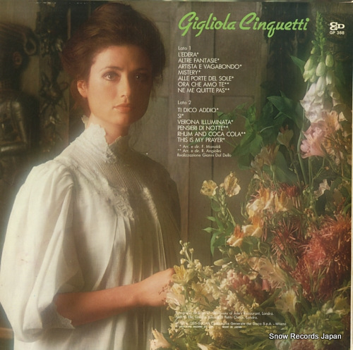 CINQUETTI, GIGLIOLA l'edera e altre fantasie GP388