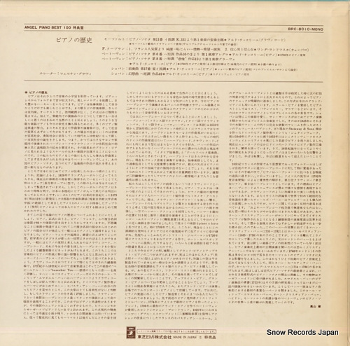 CICCOLINI, ALDO histoire du piano BRC-8010