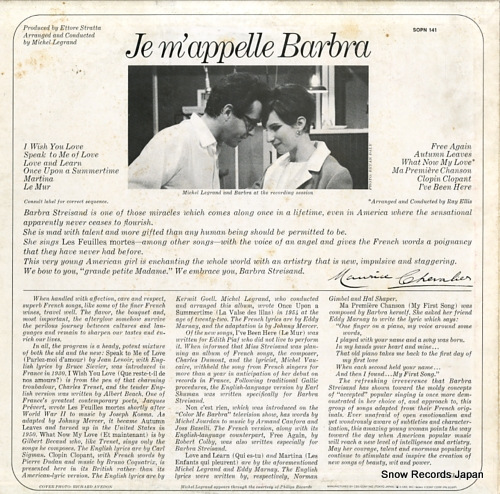 STREISAND, BARBRA je m'appelle barbra SOPN141