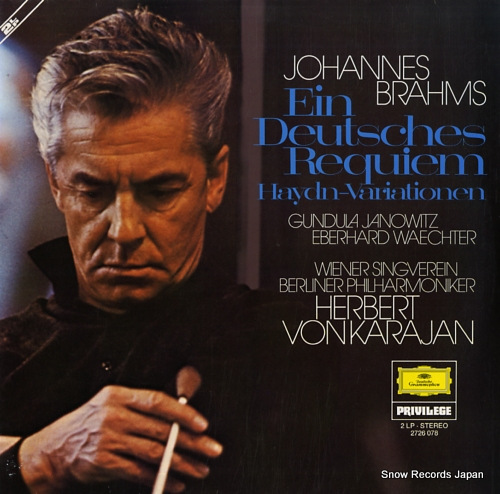 KARAJAN, HERBERT VON brahms; ein deutsches requiem 2726078