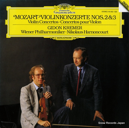 KREMER, GIDON mozart; violinkonzerte nos.2 & 3 415482-1