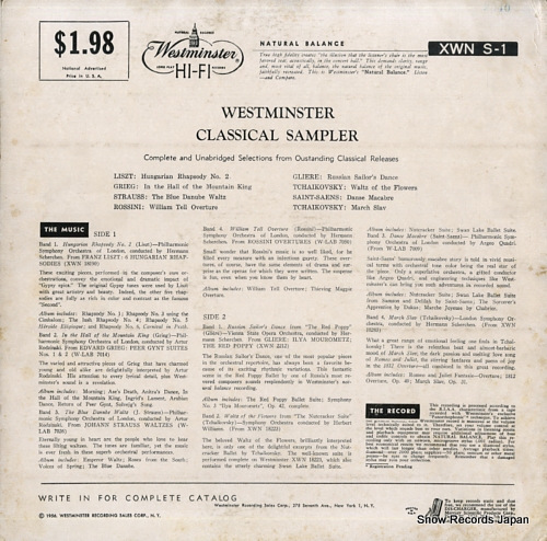 V/A westminster classical sampler XWNS-1