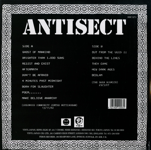 ANTISECT peace is better than a place in history DISCLP3