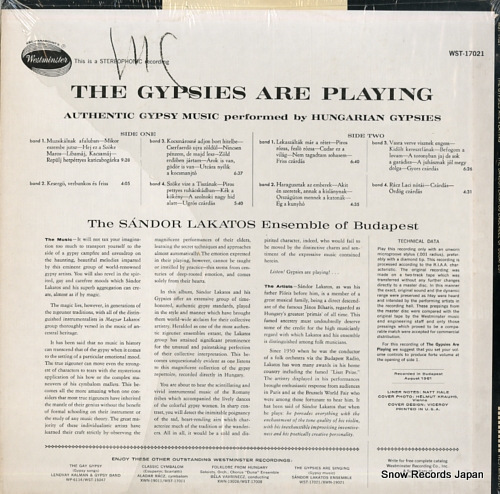 SANDOR LAKATOS ENSEMBLE OF BUDAPEST, THE the gypsies are playing WST17021