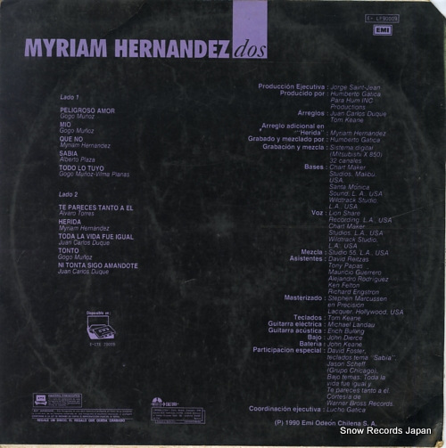 HERNANDEZ, MYRIAM dos E-LP90009